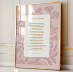Beatitudes Scripture Print: Vintage Catholic Floral Art (Digital Download)