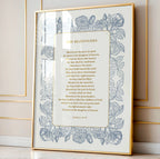 Beatitudes Scripture Print: Vintage Catholic Floral Art (Digital Download)