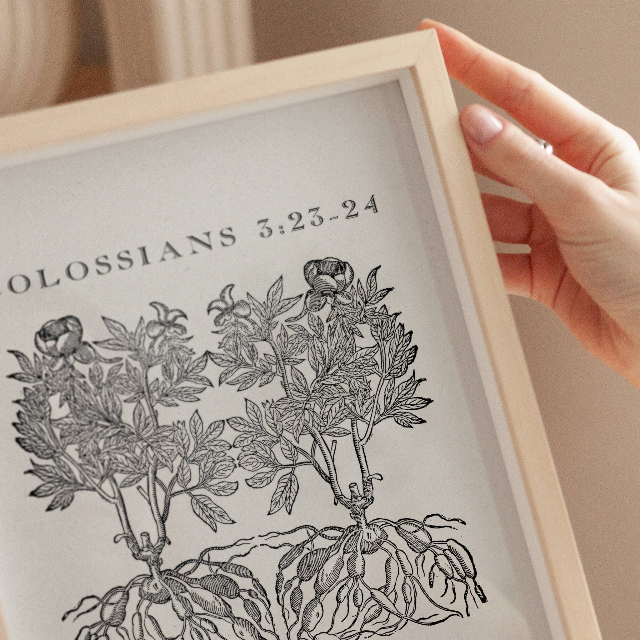 Colossians 3:23–24 Botanical Scripture (Digital Download)