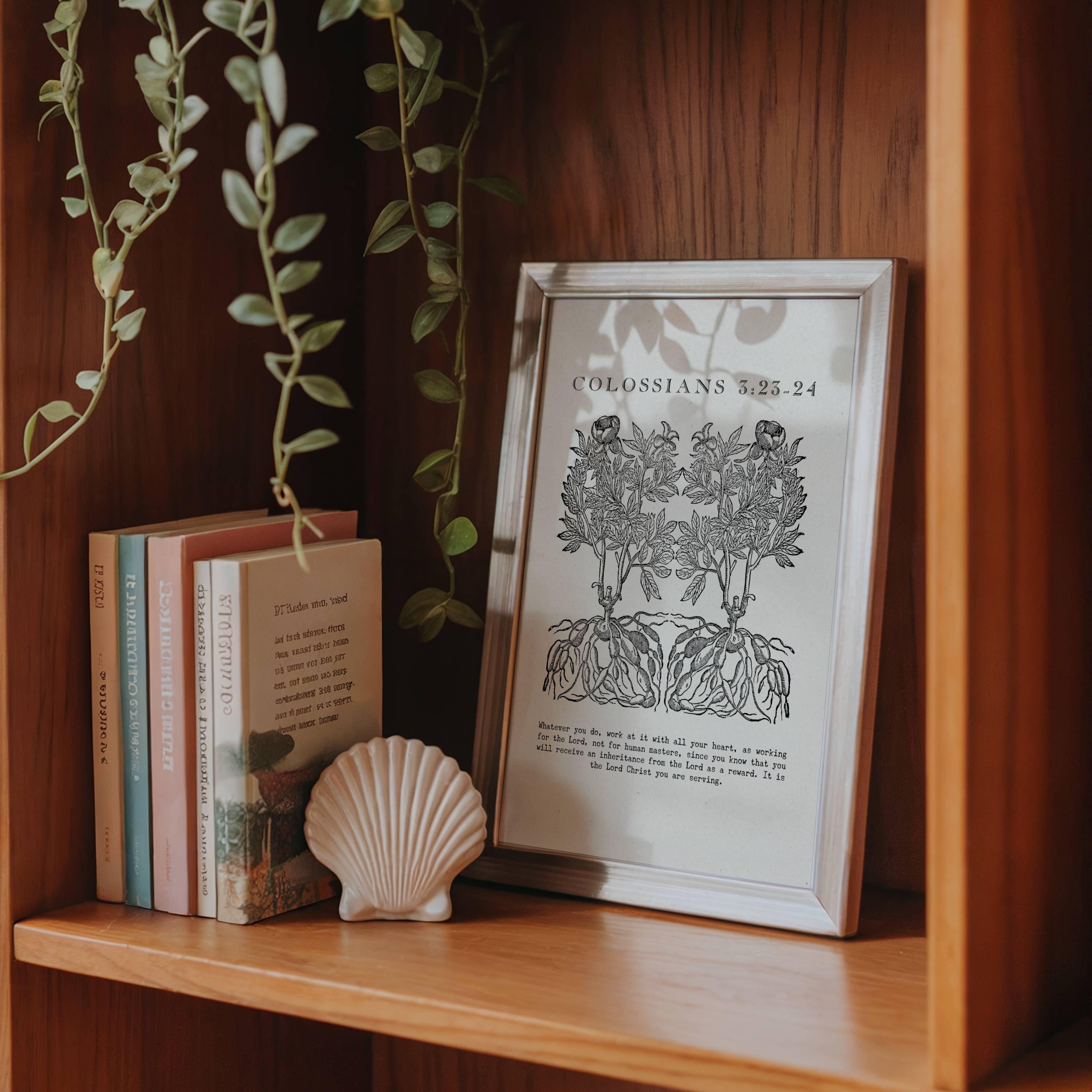 Colossians 3:23–24 Botanical Scripture (Digital Download)