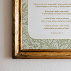 Ecclesiastes 3:1-8 – Vintage Botanical Scripture Print