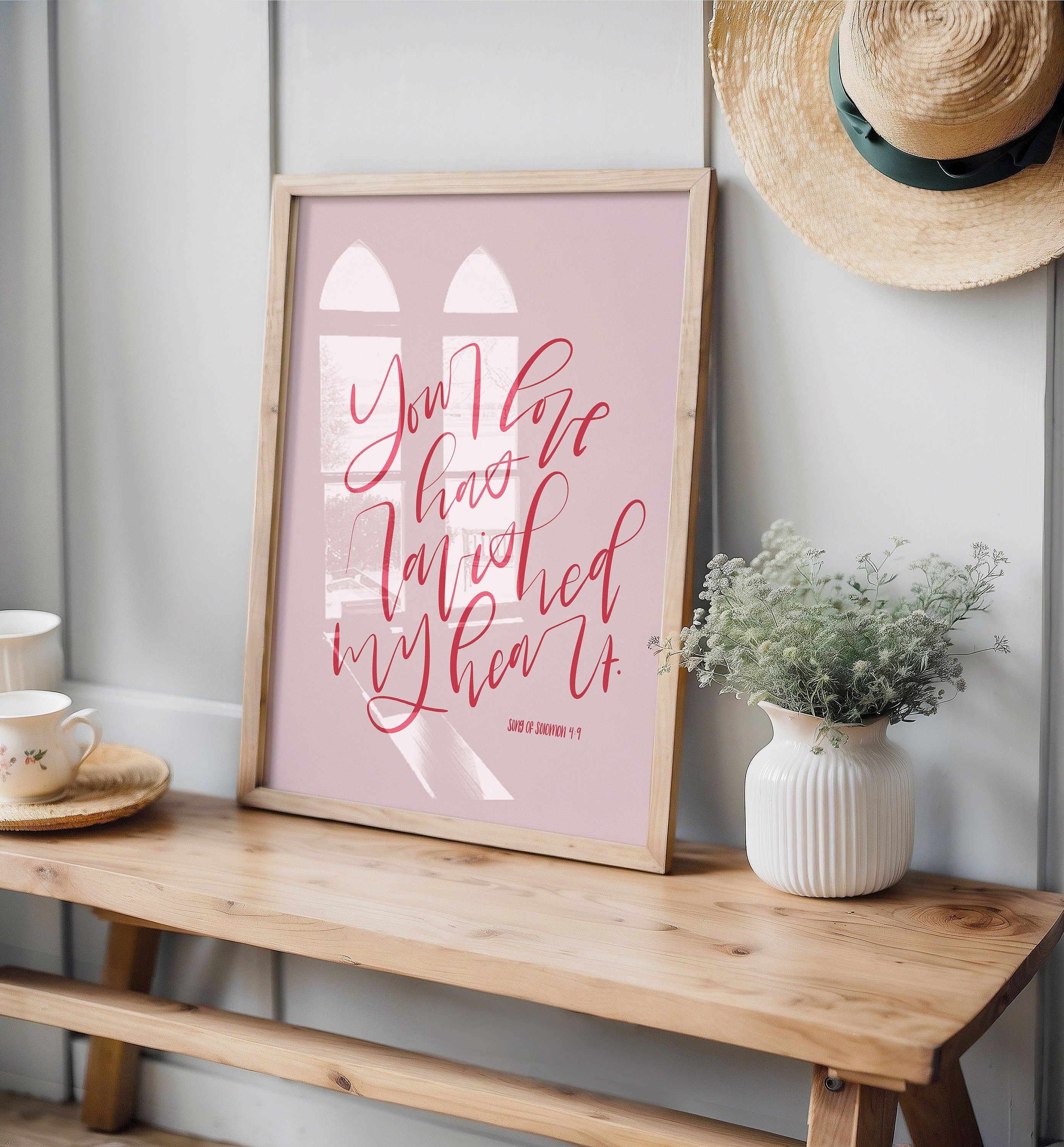 Song of Solomon 4:9 – You Have Ravished My Heart | Handlettered Art - Reflourish Collective