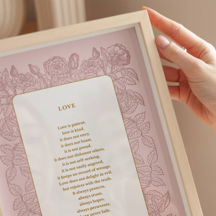 1 Corinthians 13:4-8 - Love Is Patient Bible Verse Print