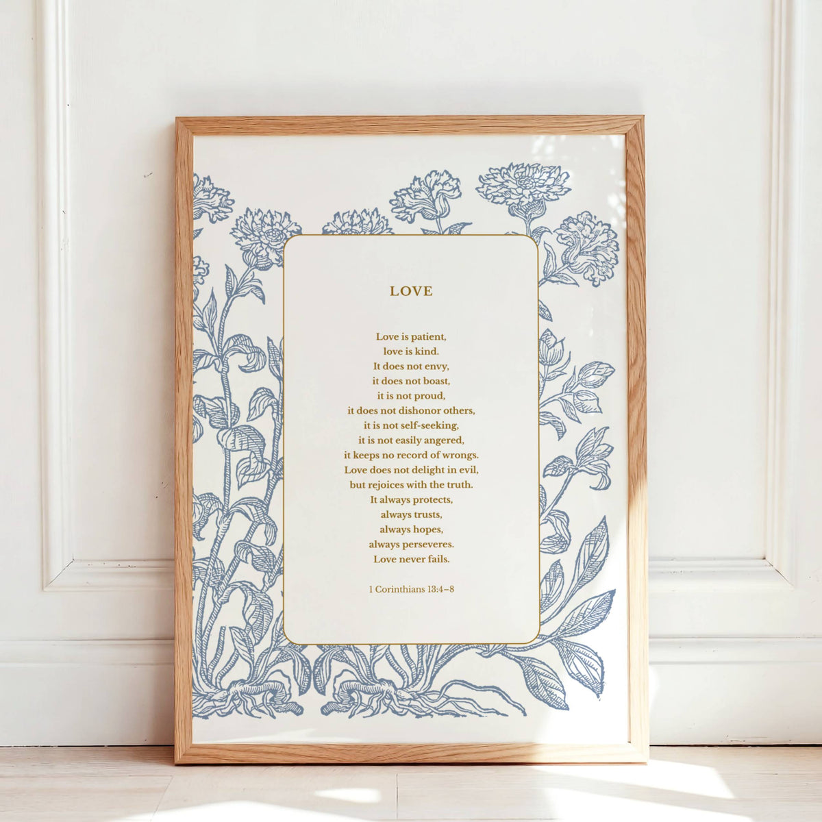 1 Corinthians 13:4-8 - Love Is Patient Bible Verse Print