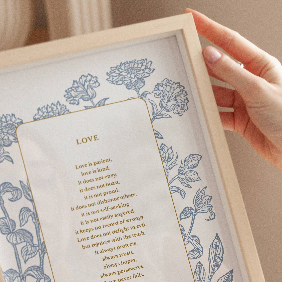 1 Corinthians 13:4-8 - Love Is Patient Bible Verse Print