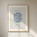 Romans 12:12 Blue Botanical Printable Scripture Art