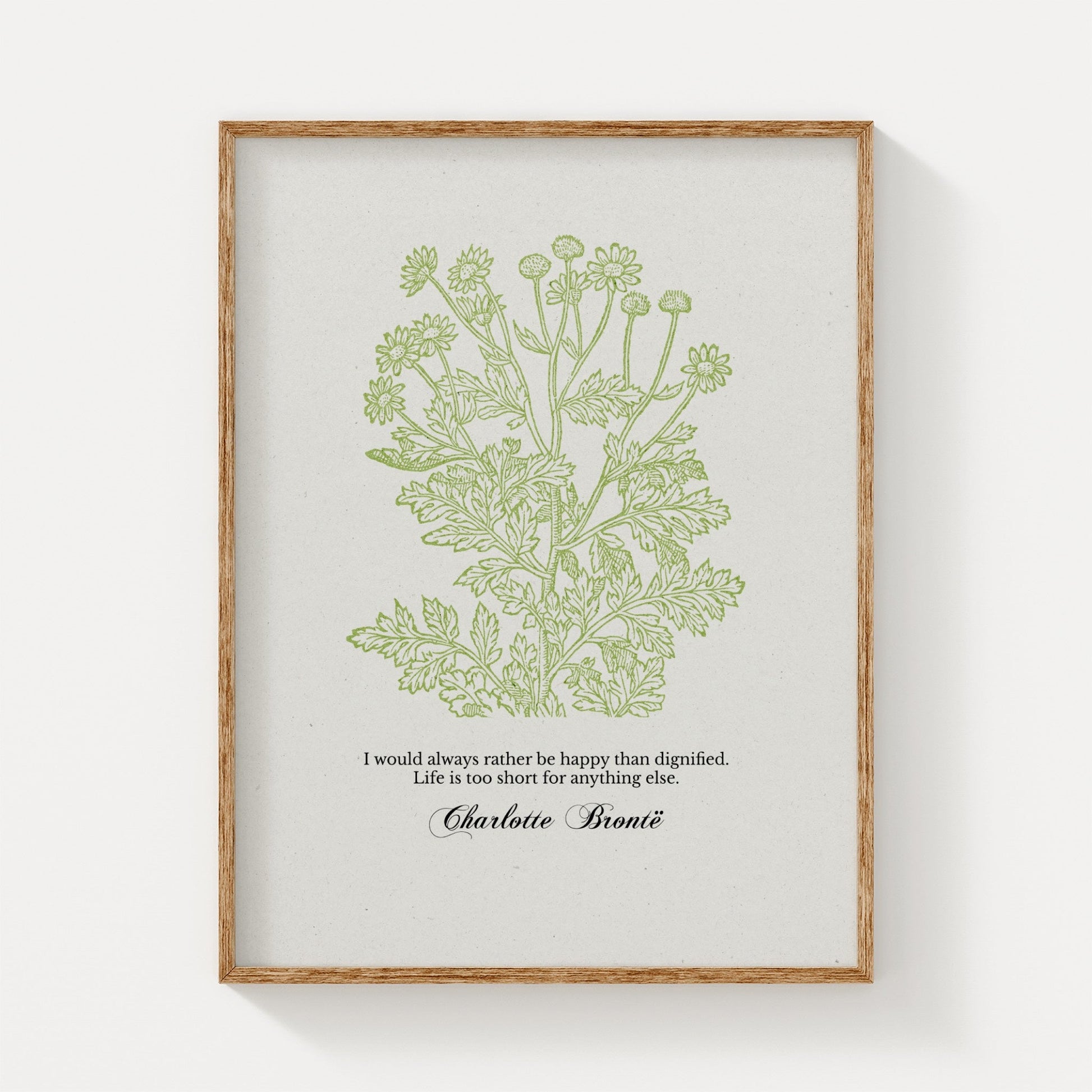 Charlotte Brontë – Rather Be Happy Than Dignified | Botanical Art - Reflourish Collective