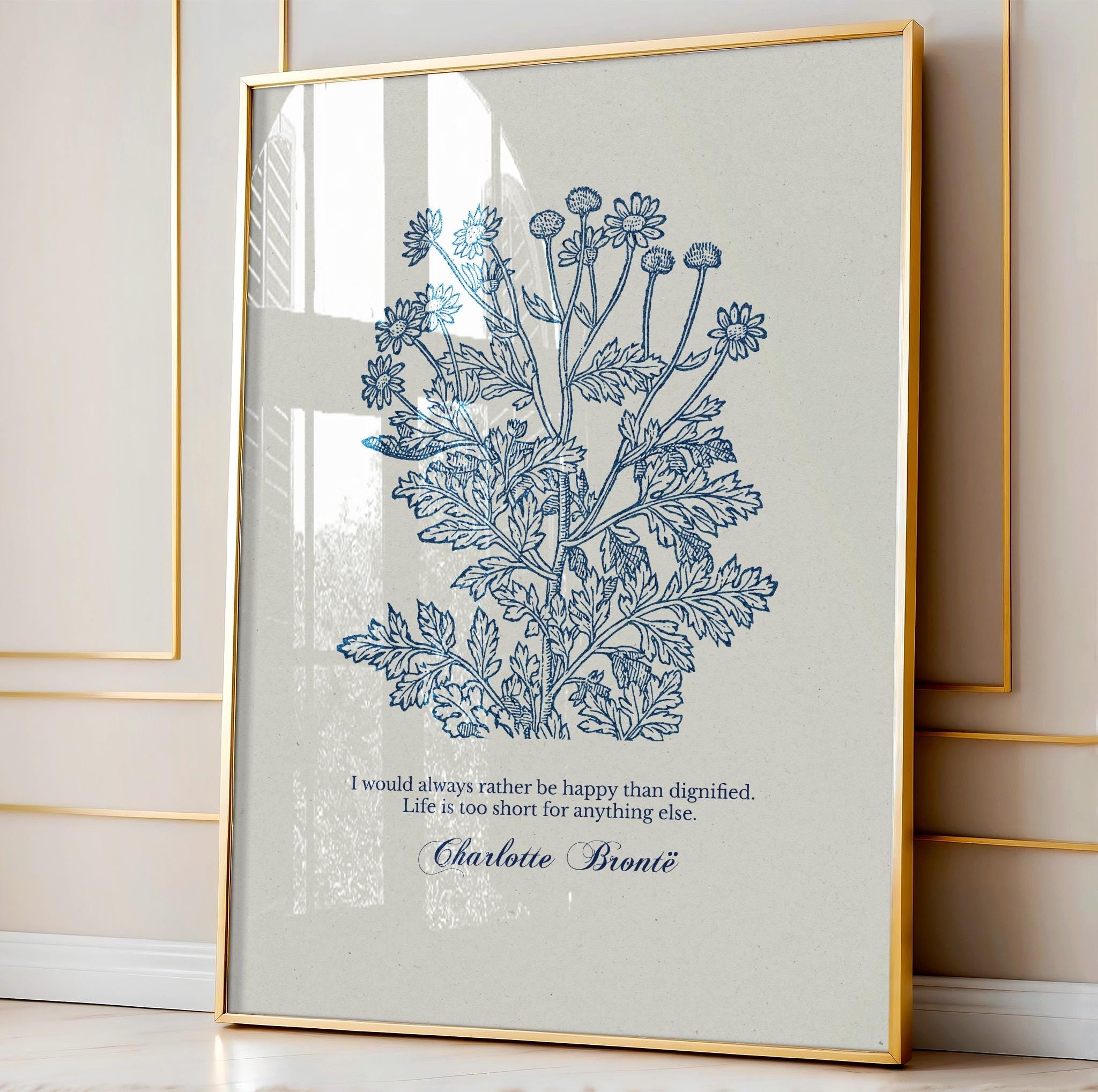 Charlotte Brontë – Rather Be Happy Than Dignified | Botanical Art - Reflourish Collective
