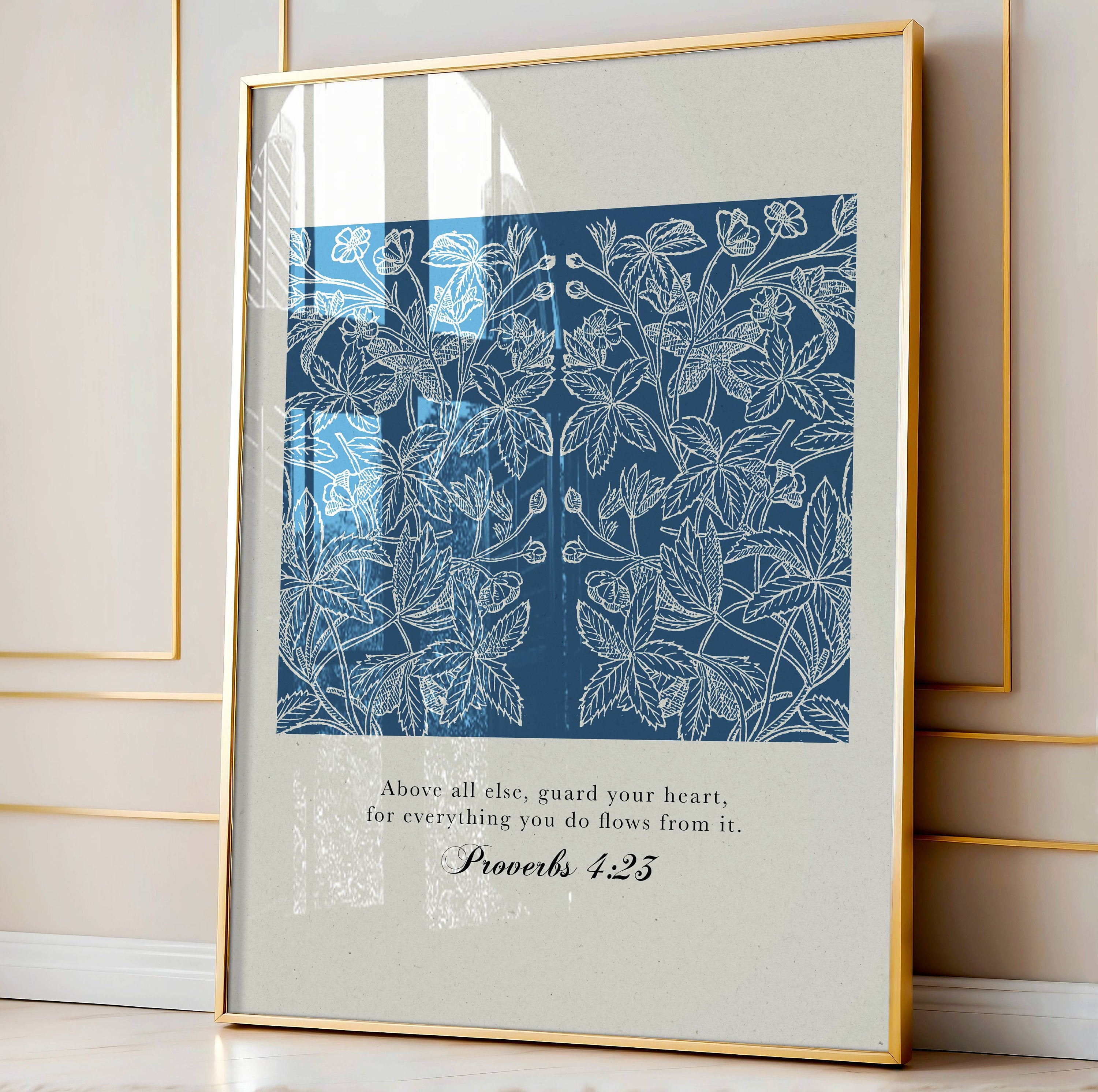 Proverbs 4:23 Scripture Wall Art - Guard Your Heart Digital Print - Reflourish Collective
