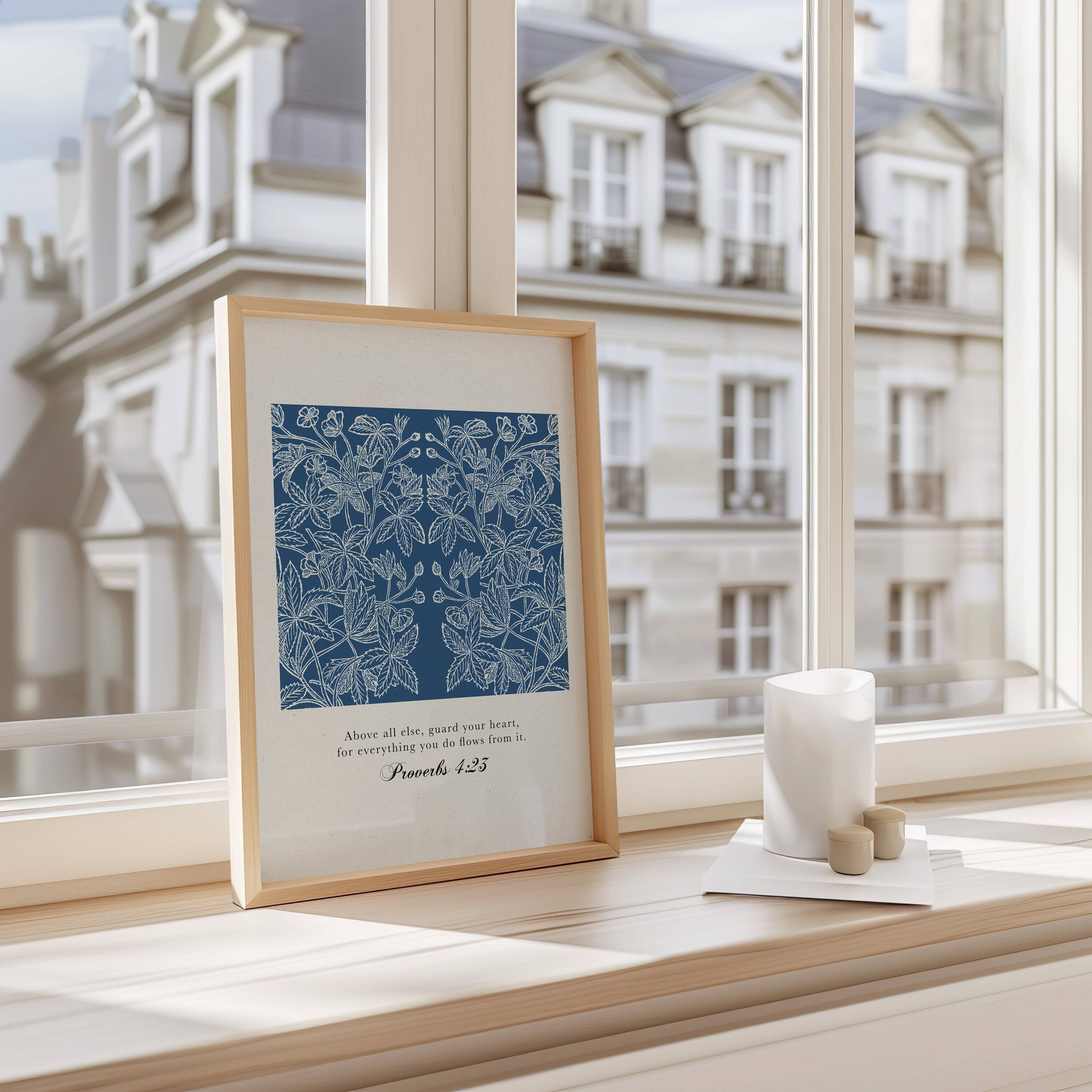 Proverbs 4:23 Scripture Wall Art - Guard Your Heart Digital Print - Reflourish Collective