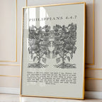 Philippians 4:4-7 Scripture Wall Art - Rejoice in the Lord Digital Print - Reflourish Collective