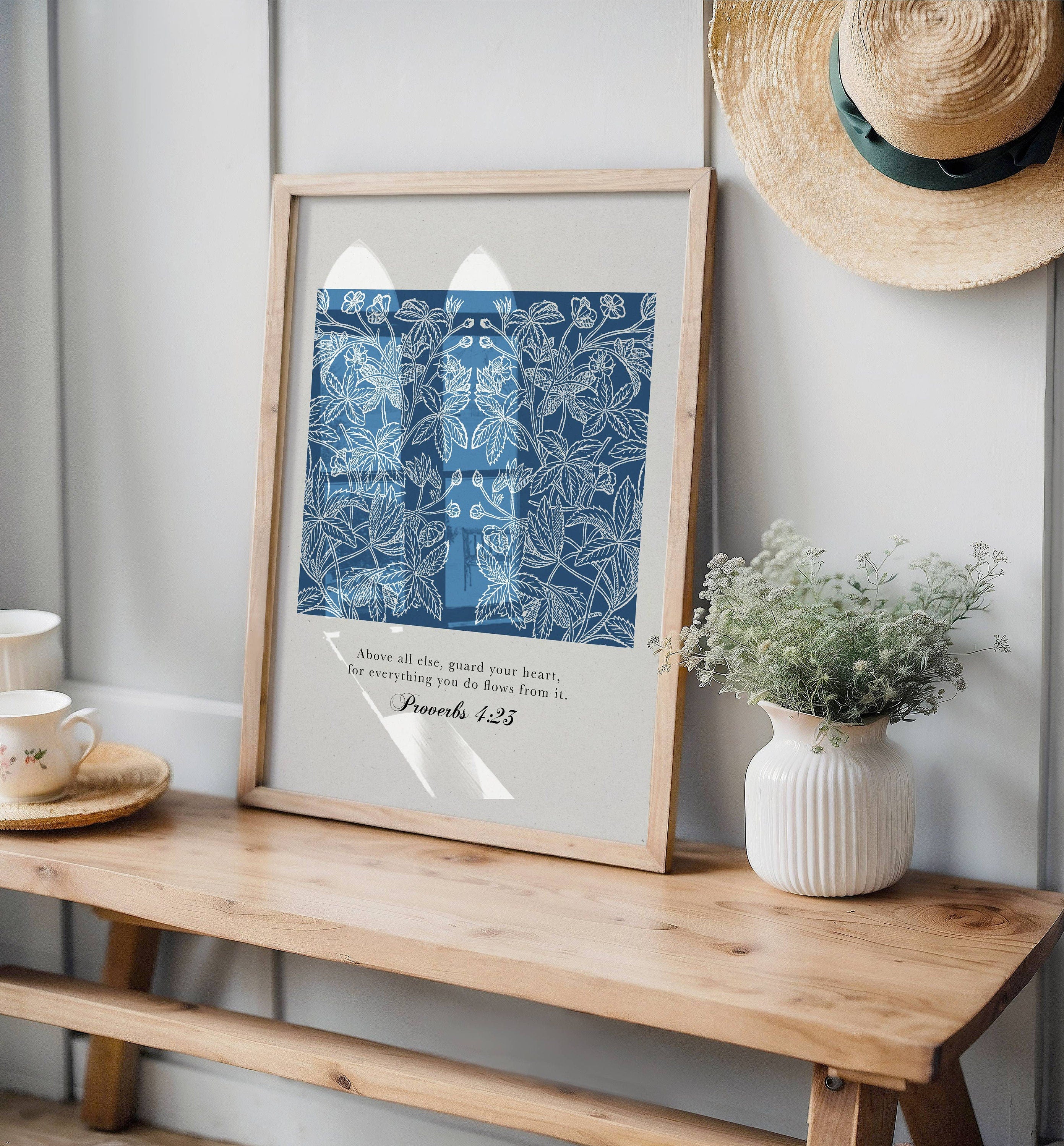 Proverbs 4:23 Scripture Wall Art - Guard Your Heart Digital Print - Reflourish Collective