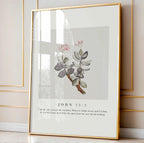 John 15:5 Scripture Wall Art - I Am the Vine Digital Print - Reflourish Collective