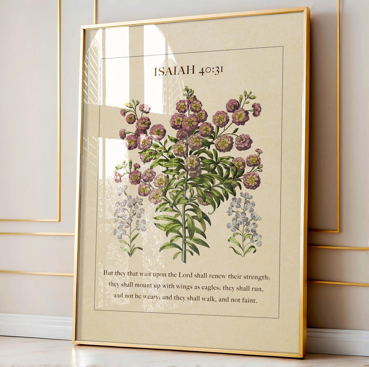 Isaiah 40:31 – Soar on Wings Like Eagles | Botanical Art - Reflourish Collective