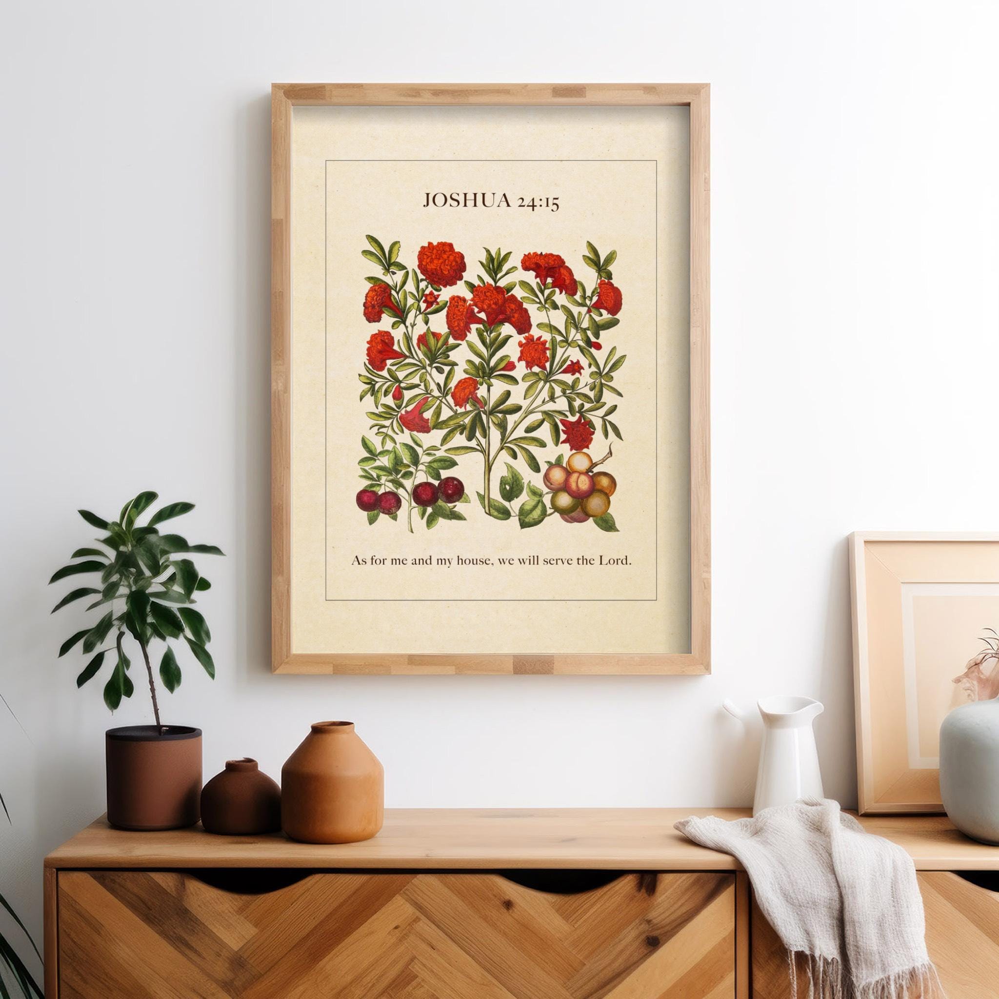 Joshua 24:15 – As for Me and My House | Botanical Art - Reflourish Collective