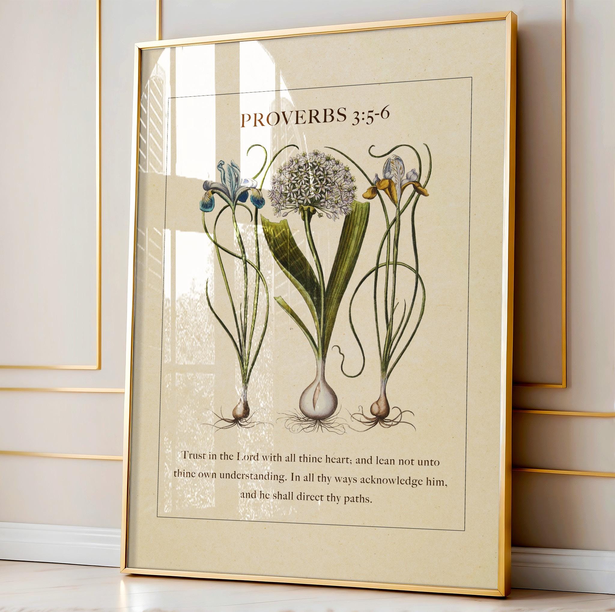Proverbs 3:5-6 – Trust in the Lord | Botanical Art - Reflourish Collective