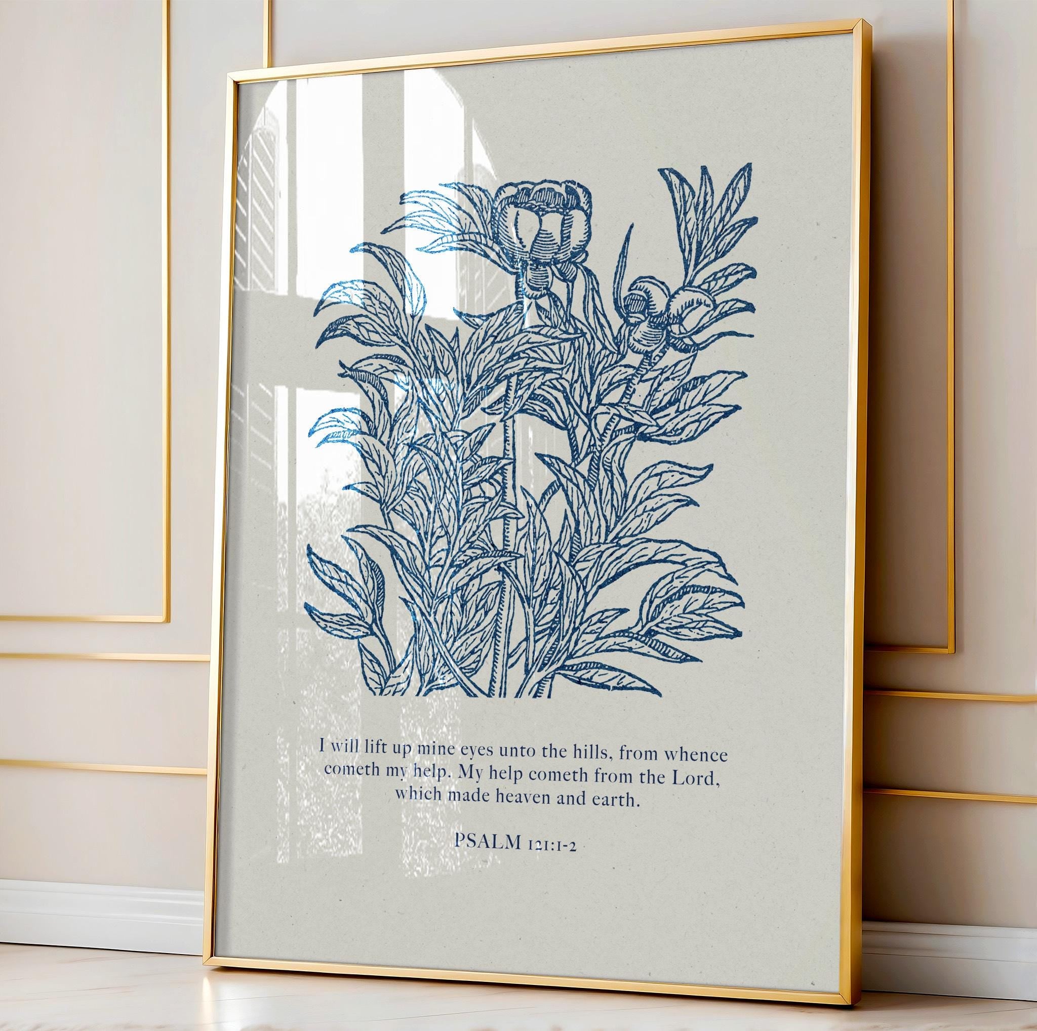 Psalm 121:1-2 - Help From the Lord | Botanical Art - Reflourish Collective