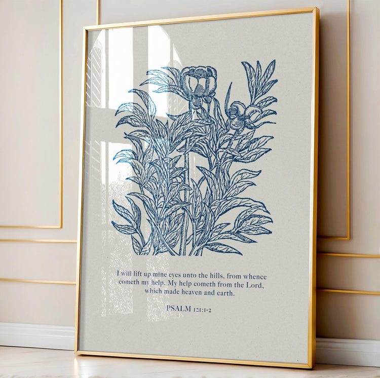 Psalm 121:1-2 - Help From the Lord | Botanical Art - Reflourish Collective