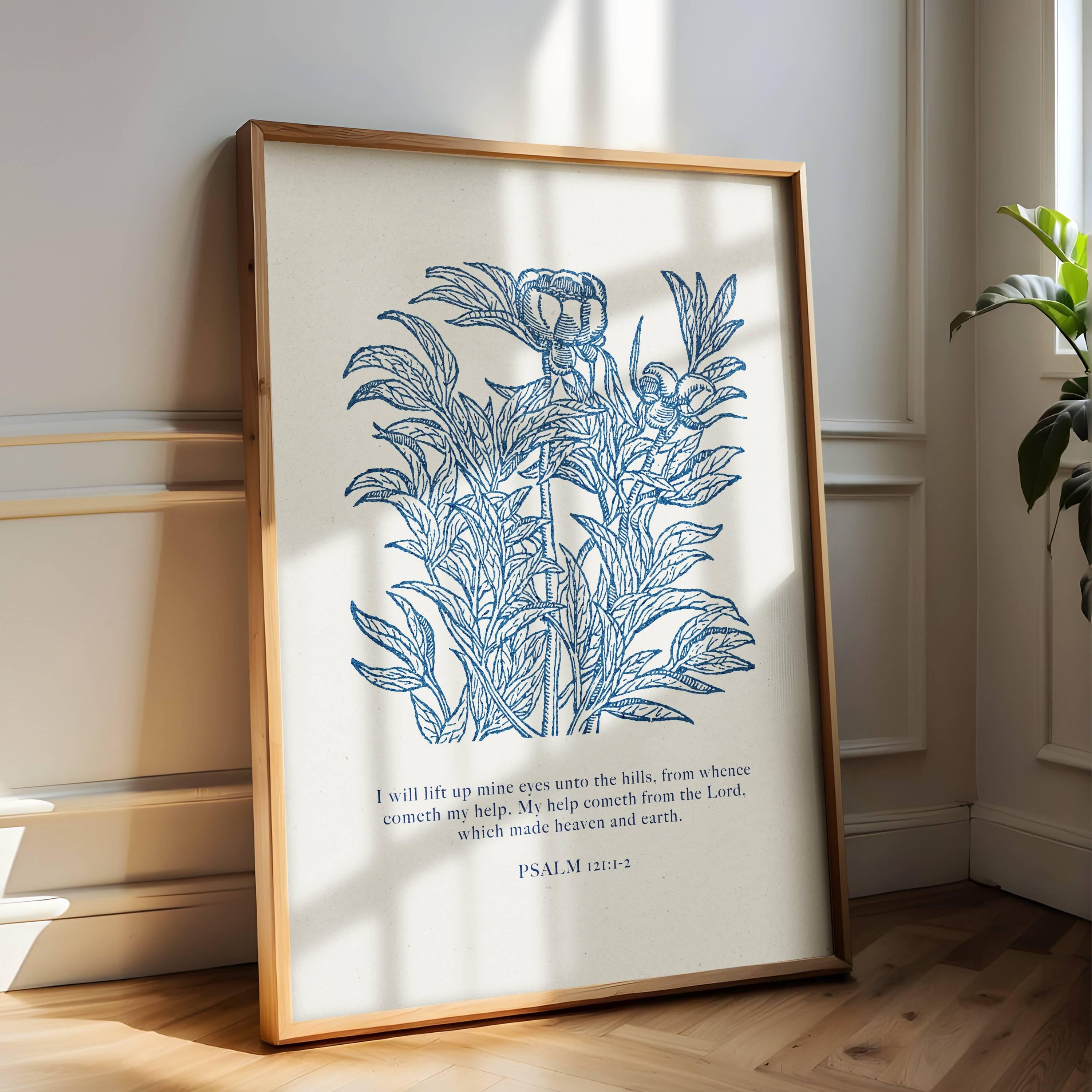 Psalm 121:1-2 - Help From the Lord | Botanical Art - Reflourish Collective