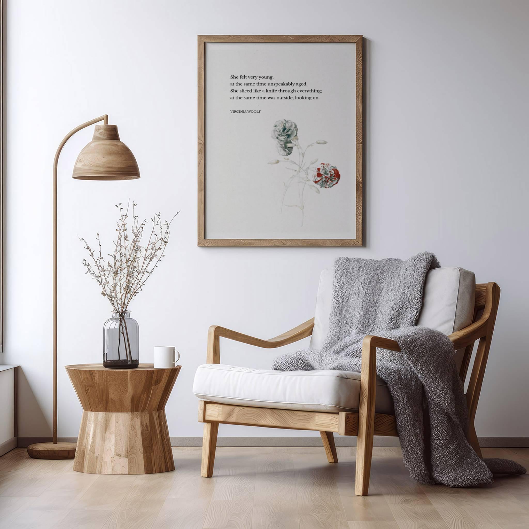 Virginia Woolf - She Felt Very Young | Botanical Art - Reflourish Collective