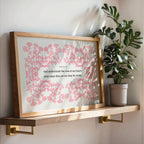 Romans 8:26 Scripture Wall Art - God Hears Us Pink Botanical Print - Reflourish Collective