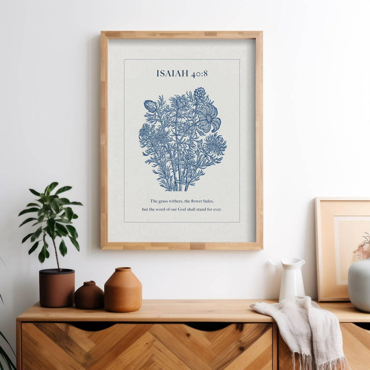 Isaiah 40:8 Scripture Wall Art - Word of God Stands Forever Digital Print - Reflourish Collective