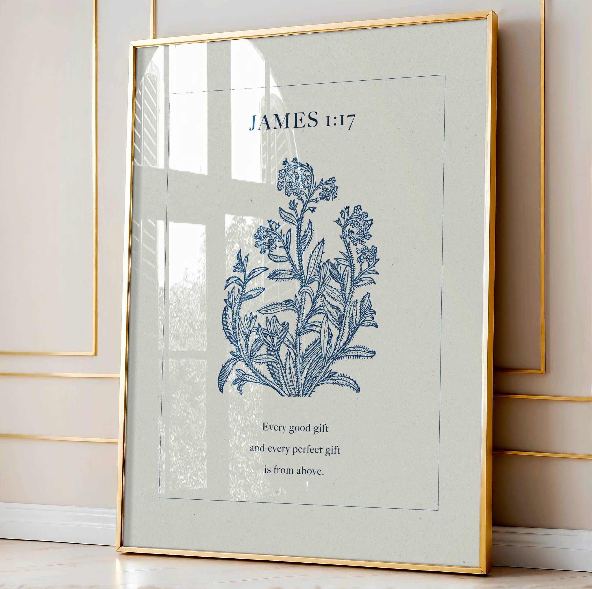 James 1:17 Scripture Wall Art - Every Good Gift Digital Print - Reflourish Collective