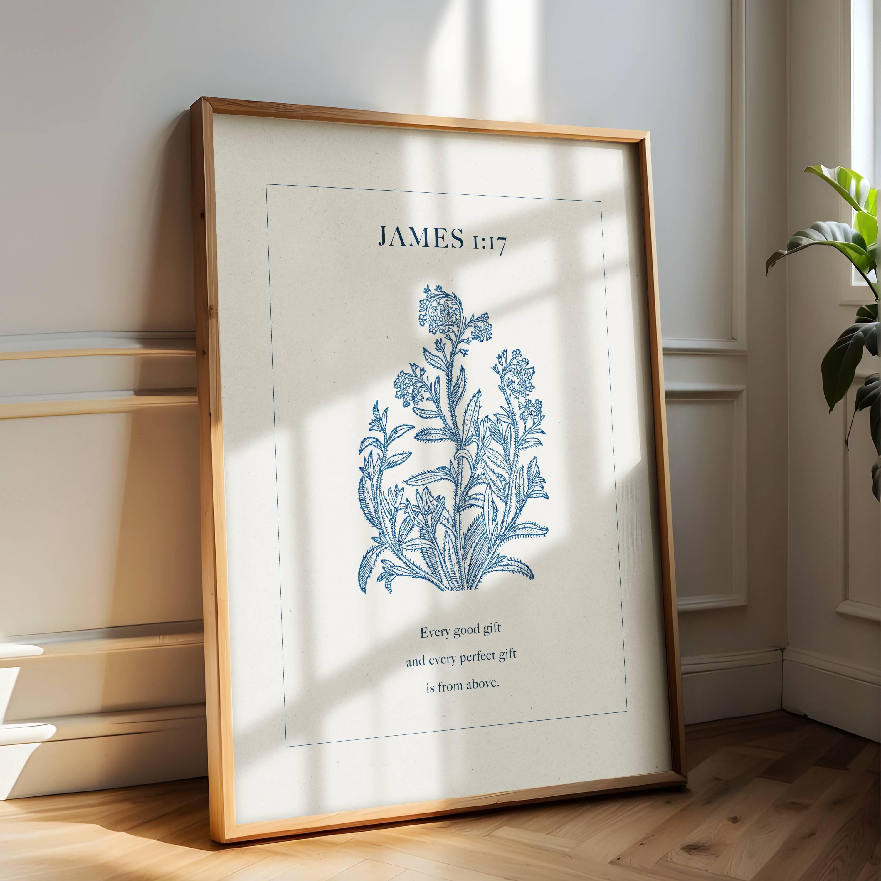 James 1:17 Scripture Wall Art - Every Good Gift Digital Print - Reflourish Collective