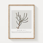 Psalm 63:1 Scripture Wall Art - Dry and Weary Botanical Print - Reflourish Collective