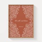 Psalm 46:10 Scripture Wall Art - Be Still and Know Terracotta Floral Print - Reflourish Collective