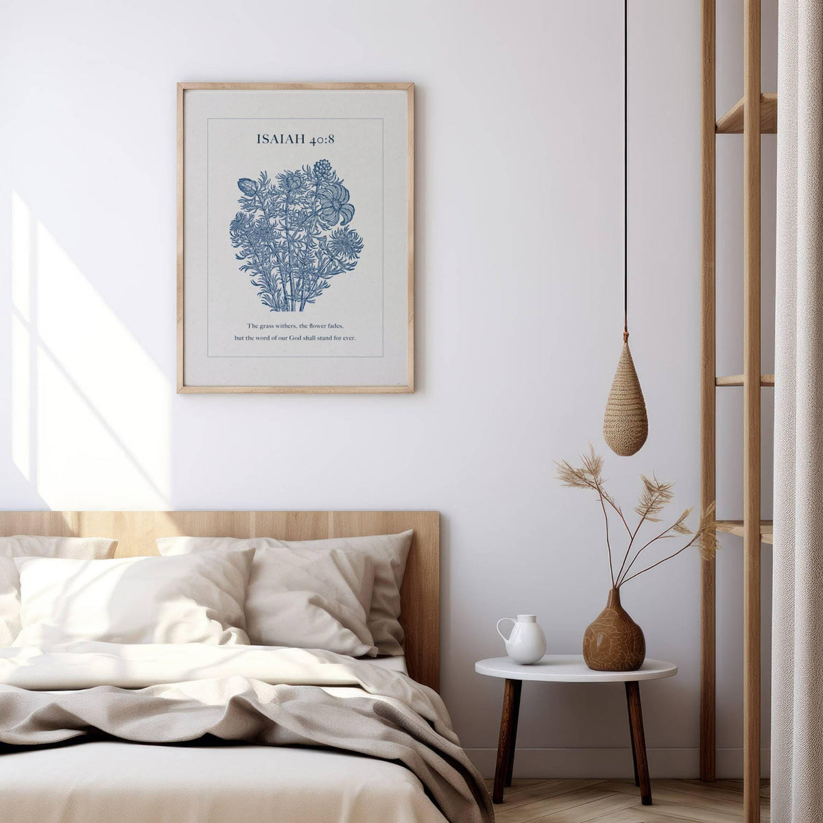 Isaiah 40:8 Scripture Wall Art - Word of God Stands Forever Digital Print - Reflourish Collective