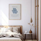 Romans 8:38-39 Scripture Wall Art - Nothing Can Separate Us Blue Botanical Print - Reflourish Collective