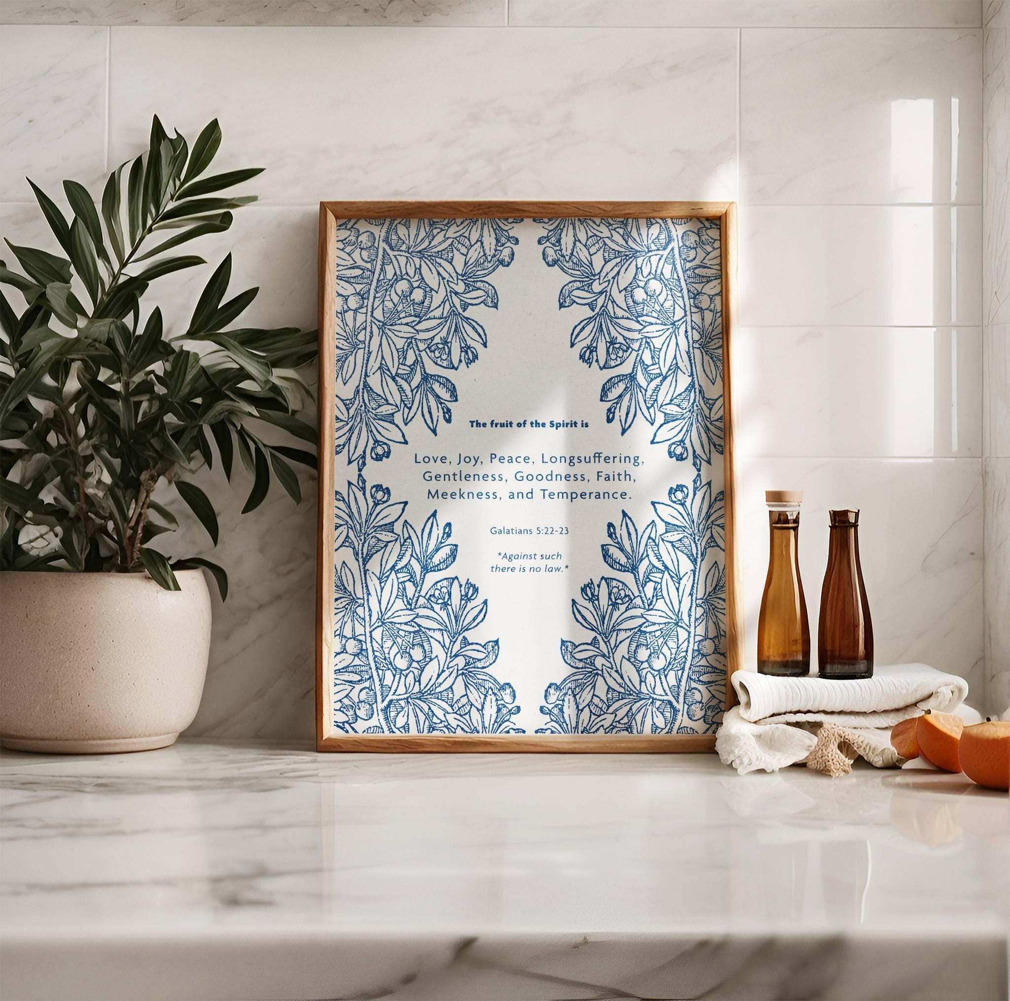 Galatians 5:22-23 - Fruit of the Spirit | Botanical Art - Reflourish Collective