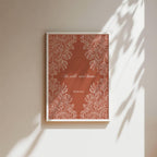 Psalm 46:10 Scripture Wall Art - Be Still and Know Terracotta Floral Print - Reflourish Collective
