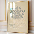 Rainer Maria Rilke Quote Print: Vintage Floral Botanical Art (Digital Download)