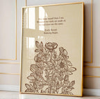 Emily Bronte Quote Wall Art - Literary Botanical Print - Reflourish Collective