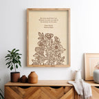 Emily Bronte Quote Wall Art - Literary Botanical Print - Reflourish Collective