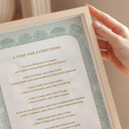Ecclesiastes 3:1-8 – Vintage Botanical Scripture Print