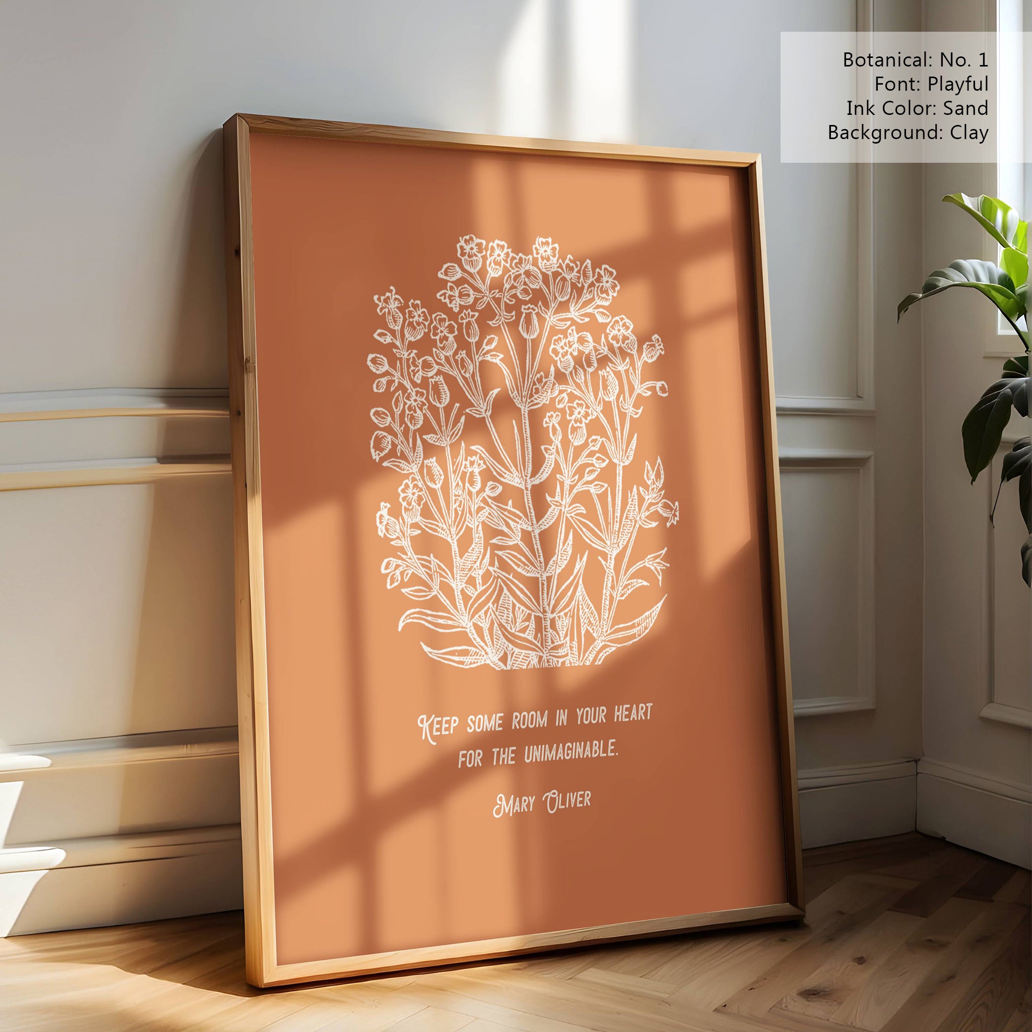 Custom Botanical Print – Personalized Wall Art With Your Quote or Bible Verse